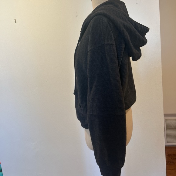 Forever 21 Charcoal Zip-Up Hoodie - Picture 3 of 4